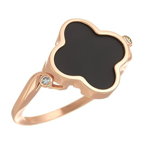 Ювелирное изделие - Кольцо из серебра с керамикой и фианитом в магазине Best-Gold 036652