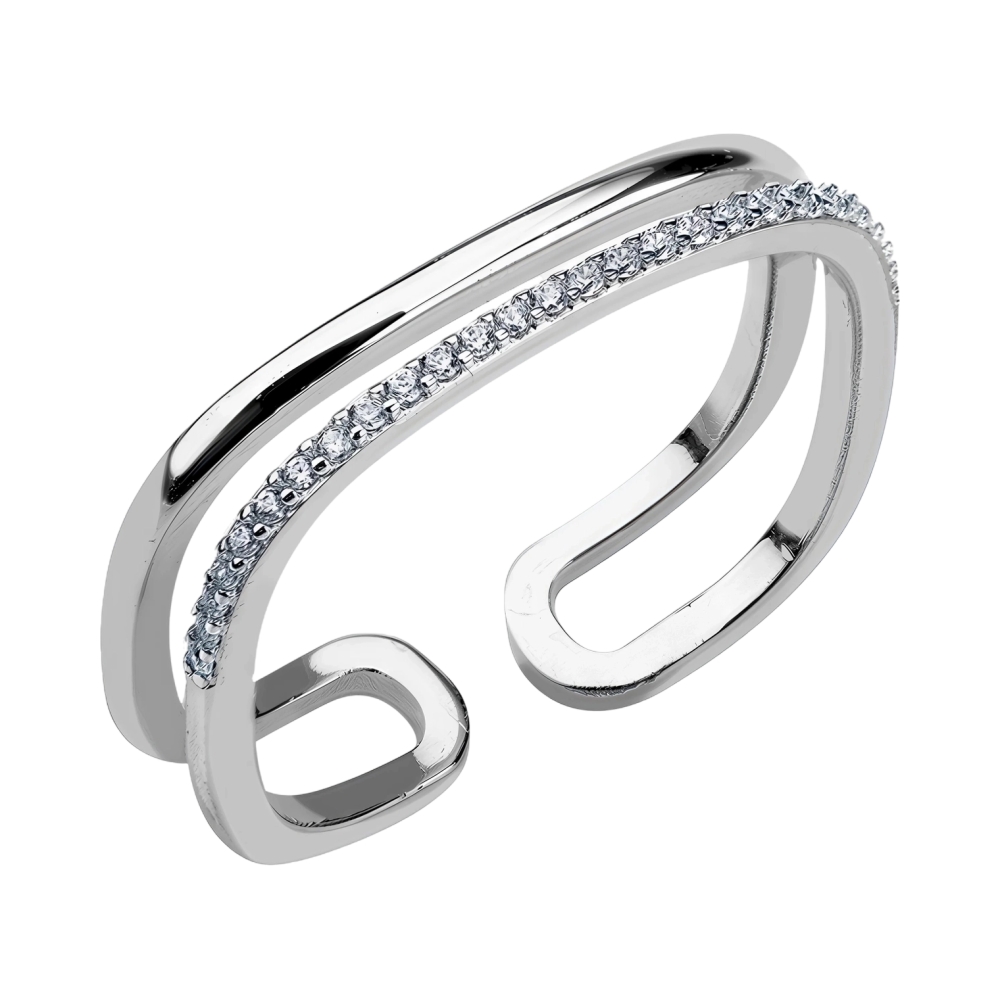 Ювелирное изделие - Кольцо из серебра с цирконем в магазине Best-Gold 059524