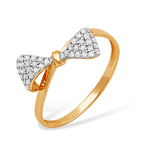 Кольцо из красного золота с фианитами Ювелирное изделие - Кольцо из красного золота с фианитами в магазине Best-Gold 105904