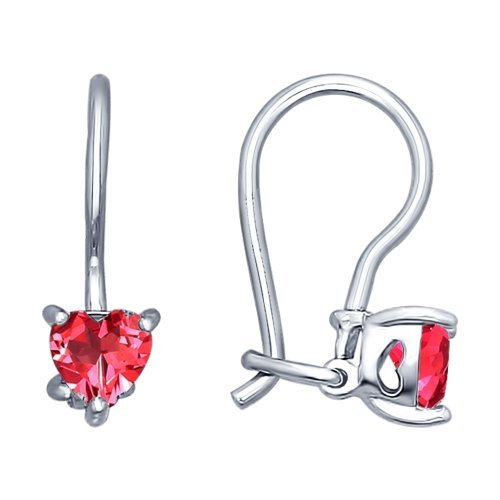 Серьги из серебра с фианитами Ювелирное изделие - Серьги из серебра с фианитами в магазине Best-Gold 048262