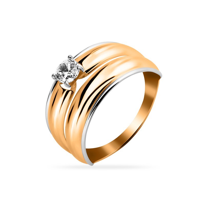 Кольцо из красного золота с фианитами Ювелирное изделие - Кольцо из красного золота с фианитами в магазине Best-Gold 126725