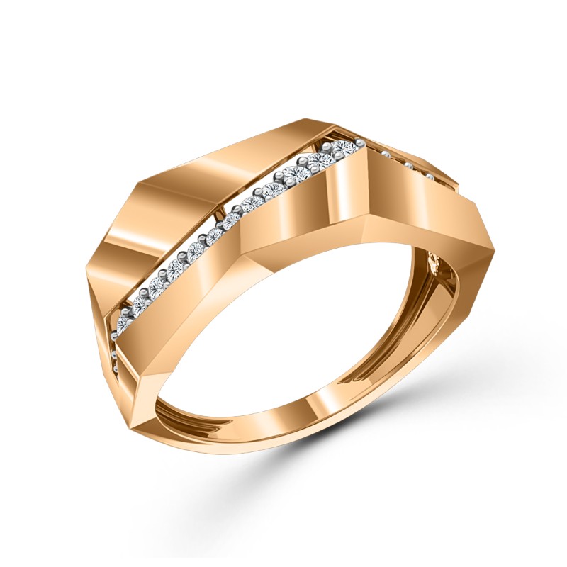 Кольцо из красного золота с фианитами Ювелирное изделие - Кольцо из красного золота с фианитами в магазине Best-Gold 155926