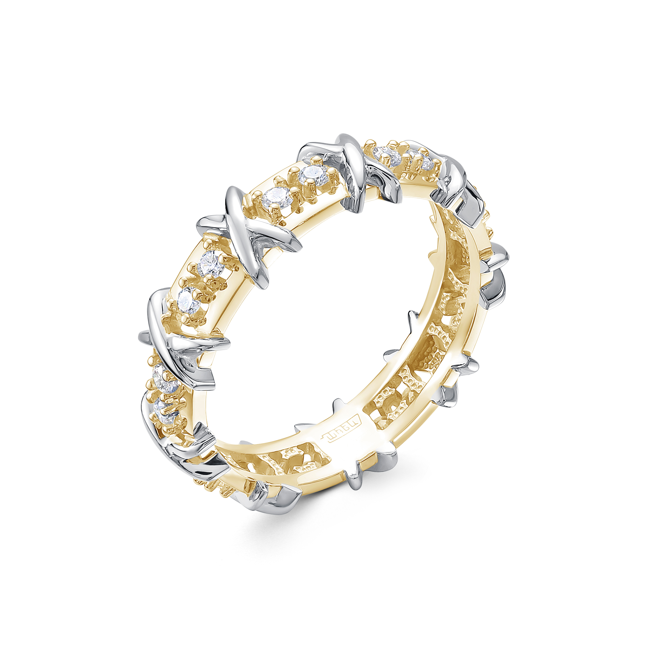 Кольцо из желтого золота с бриллиантами Ювелирное изделие - Кольцо из желтого золота с бриллиантами в магазине Best-Gold 149188