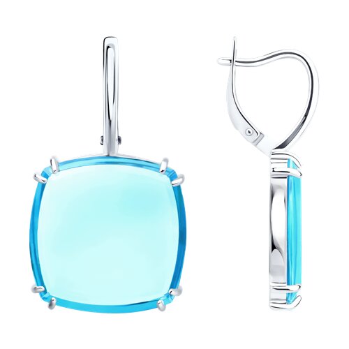 Серьги из серебра с ситаллом Ювелирное изделие - Серьги из серебра с ситаллом в магазине Best-Gold 152563