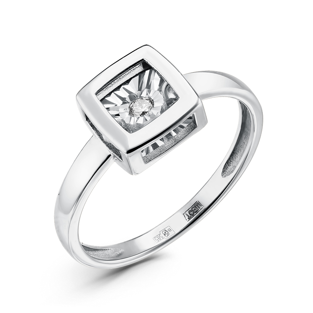 Кольцо из белого золота с бриллиантом Ювелирное изделие - Кольцо из белого золота с бриллиантом в магазине Best-Gold 099619