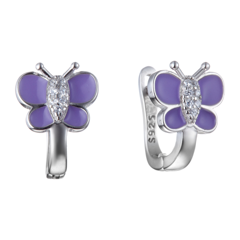 Ювелирное изделие - Серьги из серебра с эмалью и фианитами в магазине Best-Gold 129407