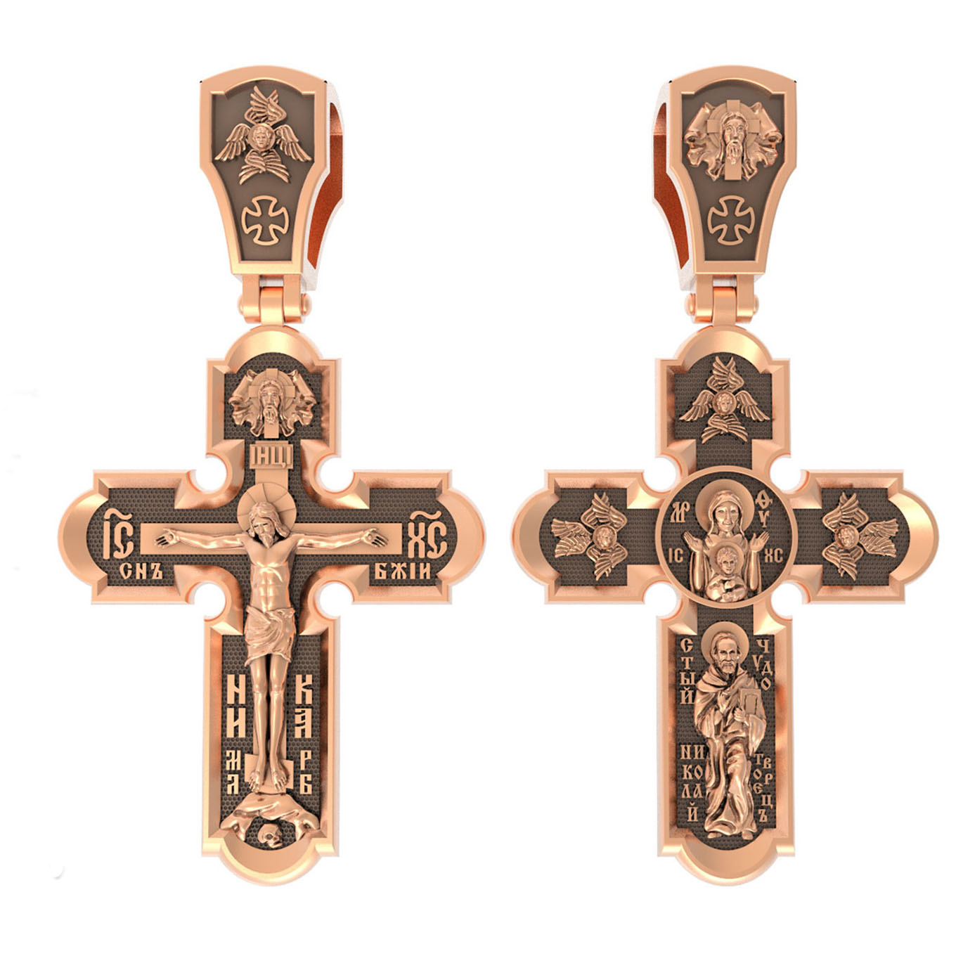 Крест из красного золота Ювелирное изделие - Крест из красного золота в магазине Best-Gold 155033