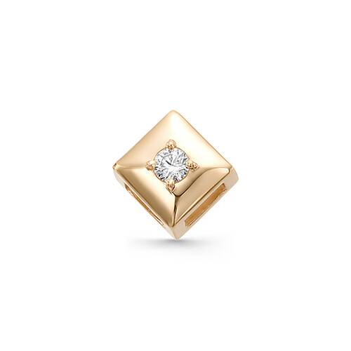 Ювелирное изделие - Подвеска из красного золота с бриллиантом в магазине Best-Gold 091007