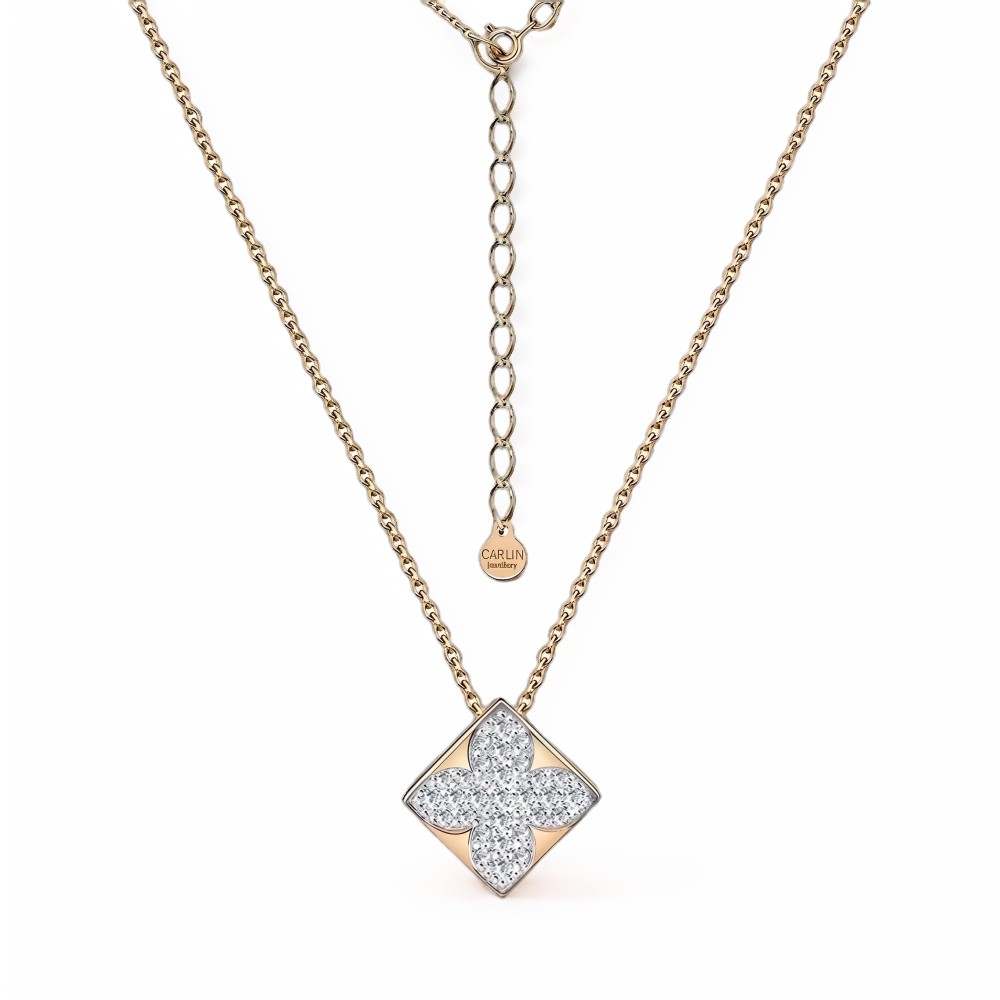 Колье из красного золота с фианитами Ювелирное изделие - Колье из красного золота с фианитами в магазине Best-Gold 130466