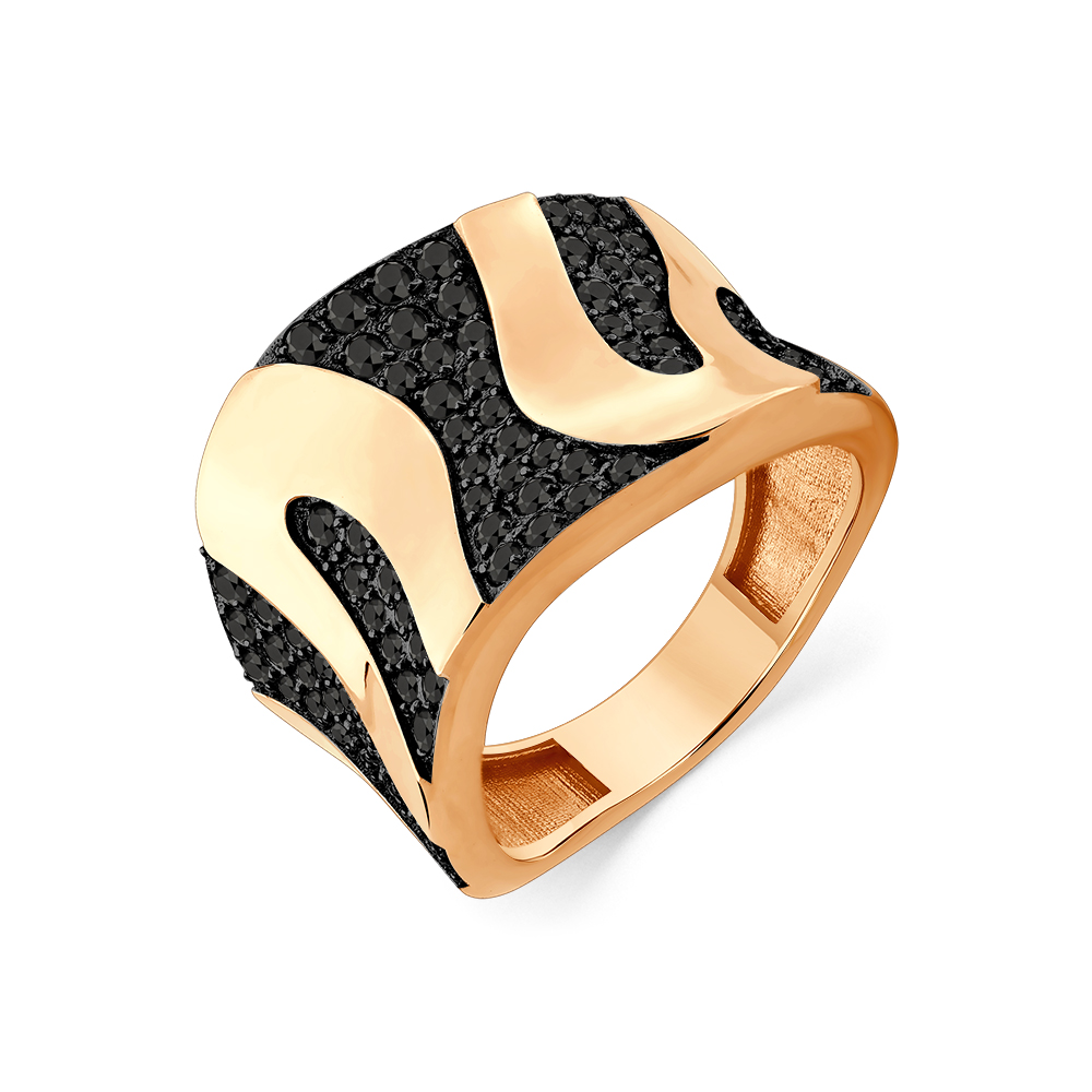 Кольцо из красного золота с фианитами Ювелирное изделие - Кольцо из красного золота с фианитами в магазине Best-Gold 157053