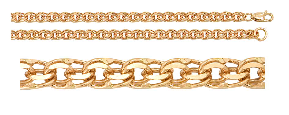 Цепь из красного золота, плетение Гарибальди Ювелирное изделие - Цепь из красного золота, плетение Гарибальди в магазине Best-Gold 002048
