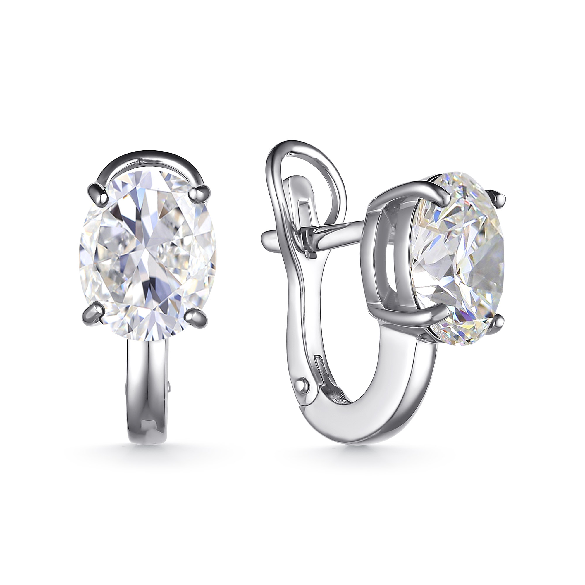 Серьги из серебра с горным хрусталём Ювелирное изделие - Серьги из серебра с горным хрусталём в магазине Best-Gold 043113