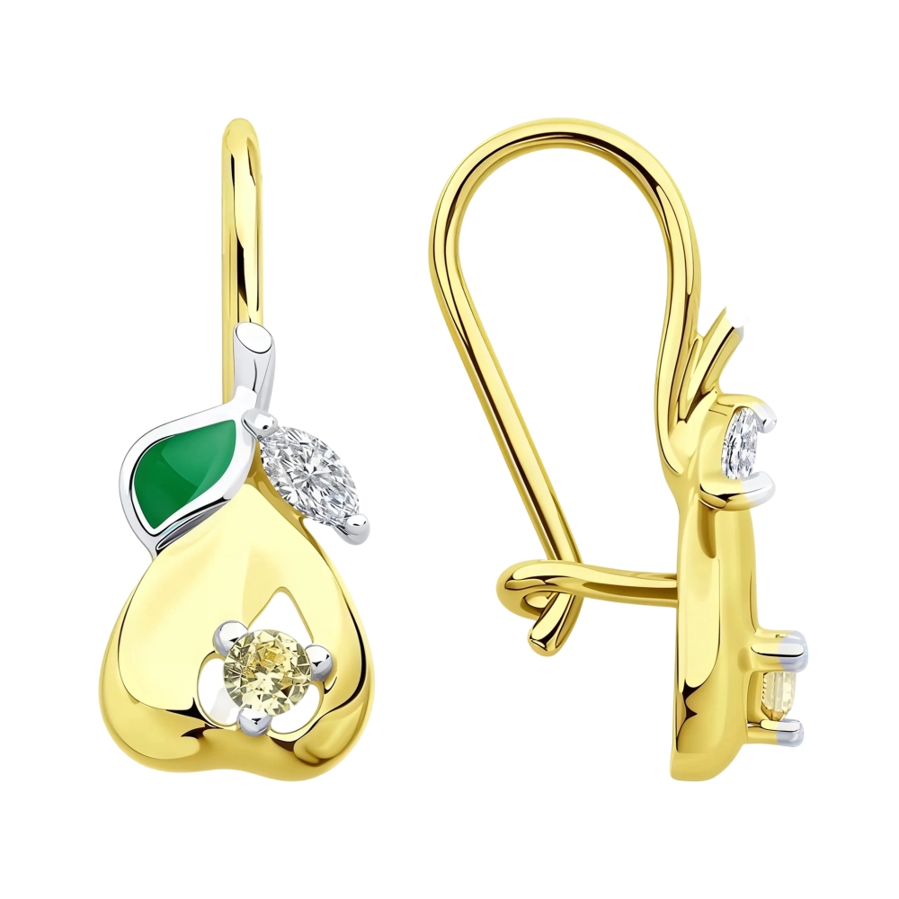 Серьги из серебра с фианитами Ювелирное изделие - Серьги из серебра с фианитами в магазине Best-Gold 152735