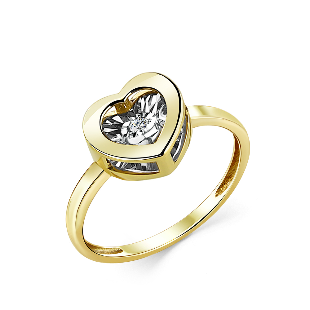 Кольцо из жёлтого золота с бриллиантом Ювелирное изделие - Кольцо из жёлтого золота с бриллиантом в магазине Best-Gold 108829