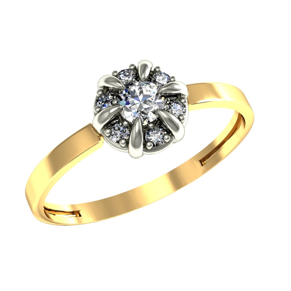 Кольцо из красного золота с фианитом Ювелирное изделие - Кольцо из красного золота с фианитом в магазине Best-Gold 126662