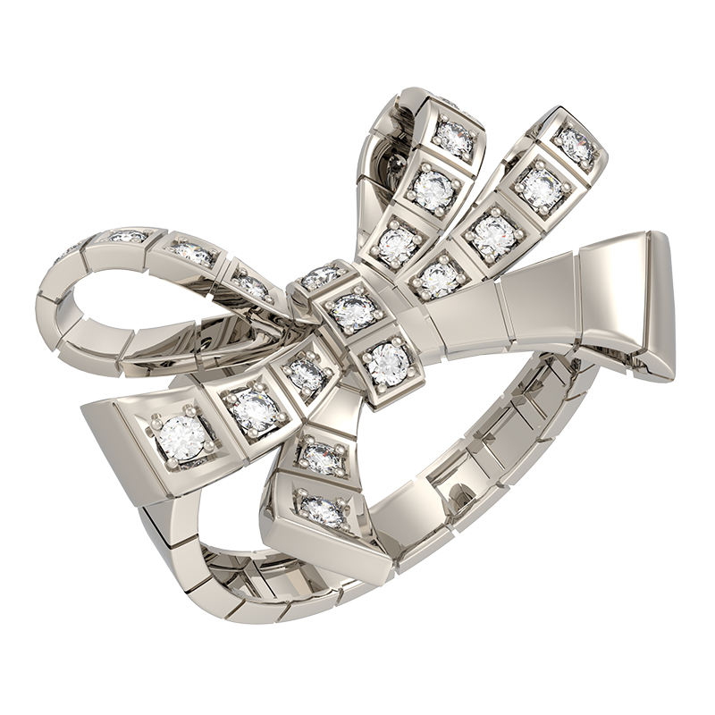 Ювелирное изделие - Кольцо из белого золота с бриллиантами в магазине Best-Gold 151867