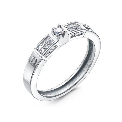 Кольцо из белого золота с бриллиантами Ювелирное изделие - Кольцо из белого золота с бриллиантами в магазине Best-Gold 035195