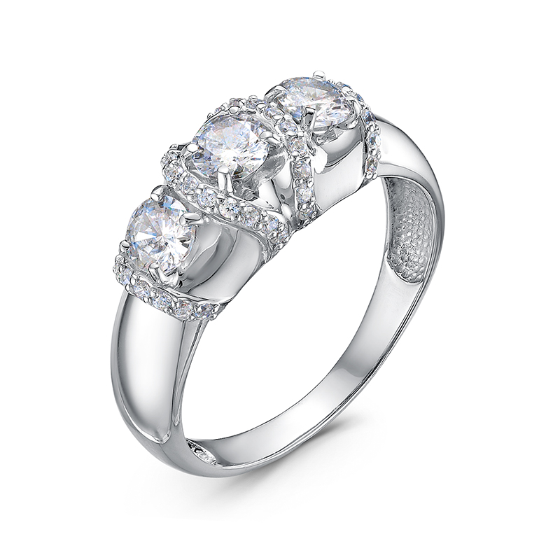 Ювелирное изделие - Кольцо из серебра с фианитами в магазине Best-Gold 146892