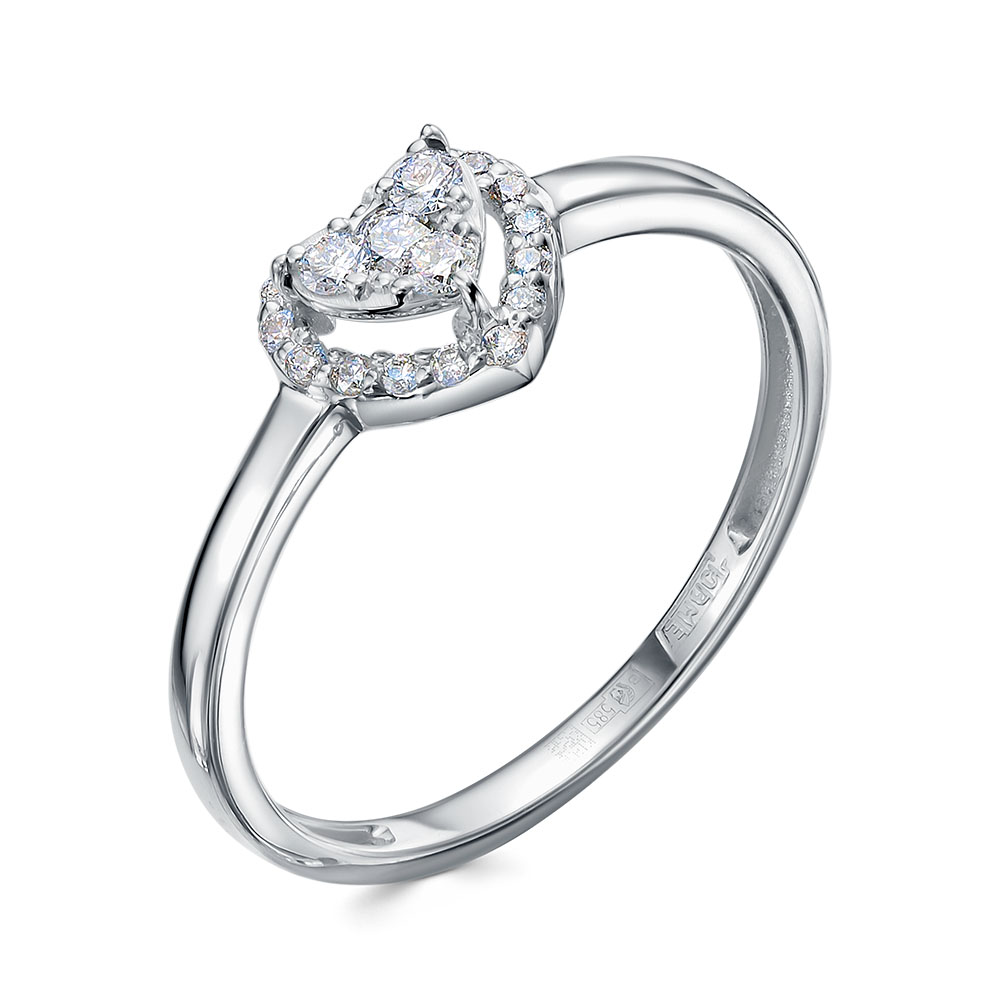 Кольцо из белого золота с бриллиантами Ювелирное изделие - Кольцо из белого золота с бриллиантами в магазине Best-Gold 150939