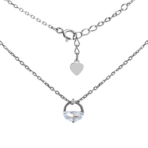 Колье из серебра с цирконием и родированием Ювелирное изделие - Колье из серебра с цирконием и родированием в магазине Best-Gold 099776