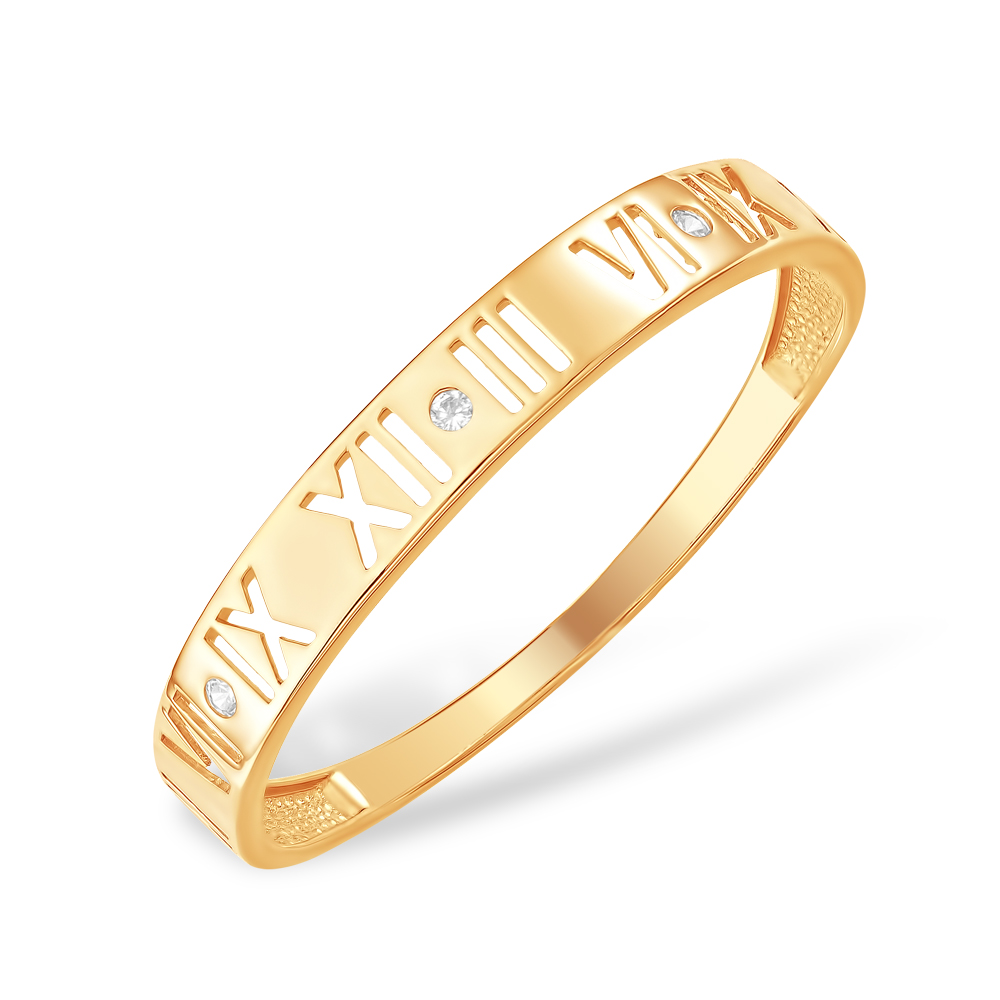 Ювелирное изделие - Кольцо из красного золота с фианитами в магазине Best-Gold 142640