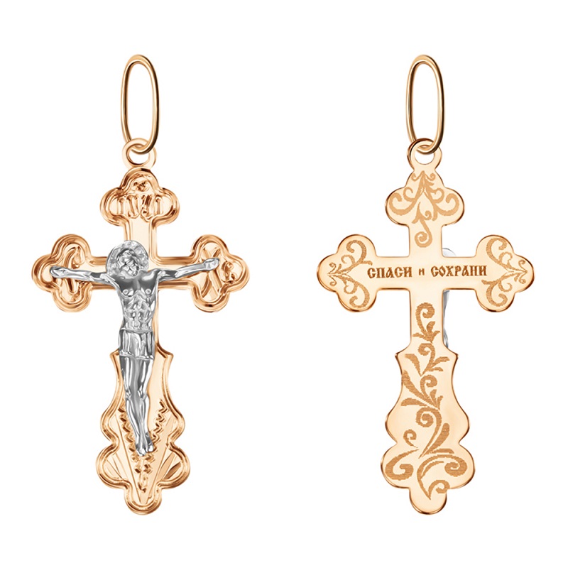 Ювелирное изделие - Крест из красного золота в магазине Best-Gold 091288