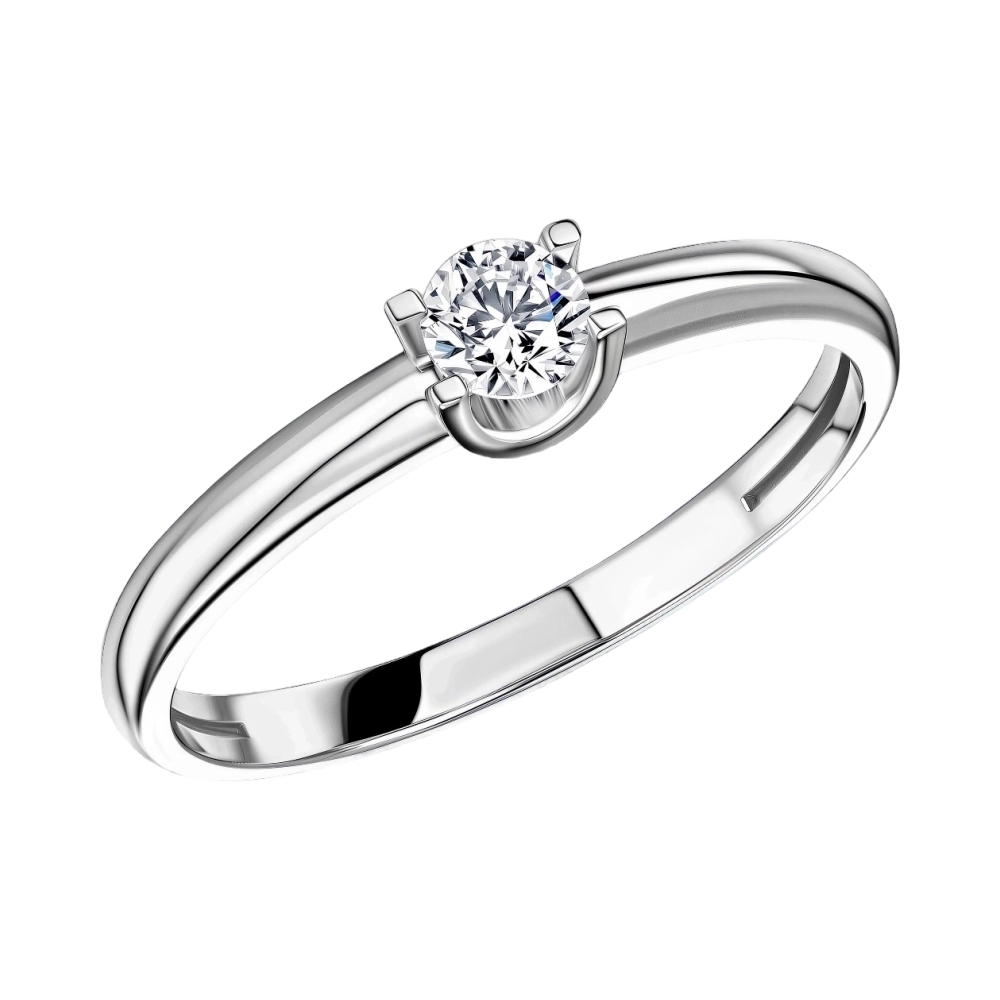 Кольцо помолвочное из белого золота с бриллиантами Ювелирное изделие - Кольцо помолвочное из белого золота с бриллиантами в магазине Best-Gold 131776