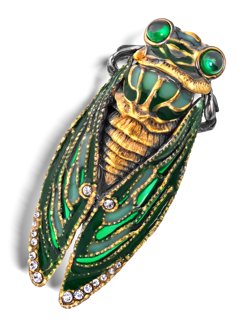 Ювелирное изделие - Брошь из серебра с ситаллом в магазине Best-Gold 121482