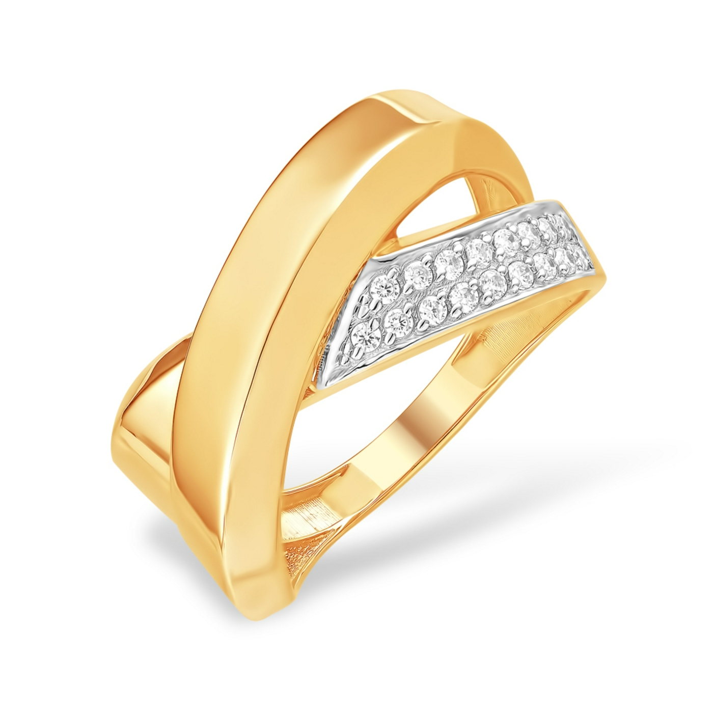 Ювелирное изделие - Кольцо из красного золота с фианитами в магазине Best-Gold 147527