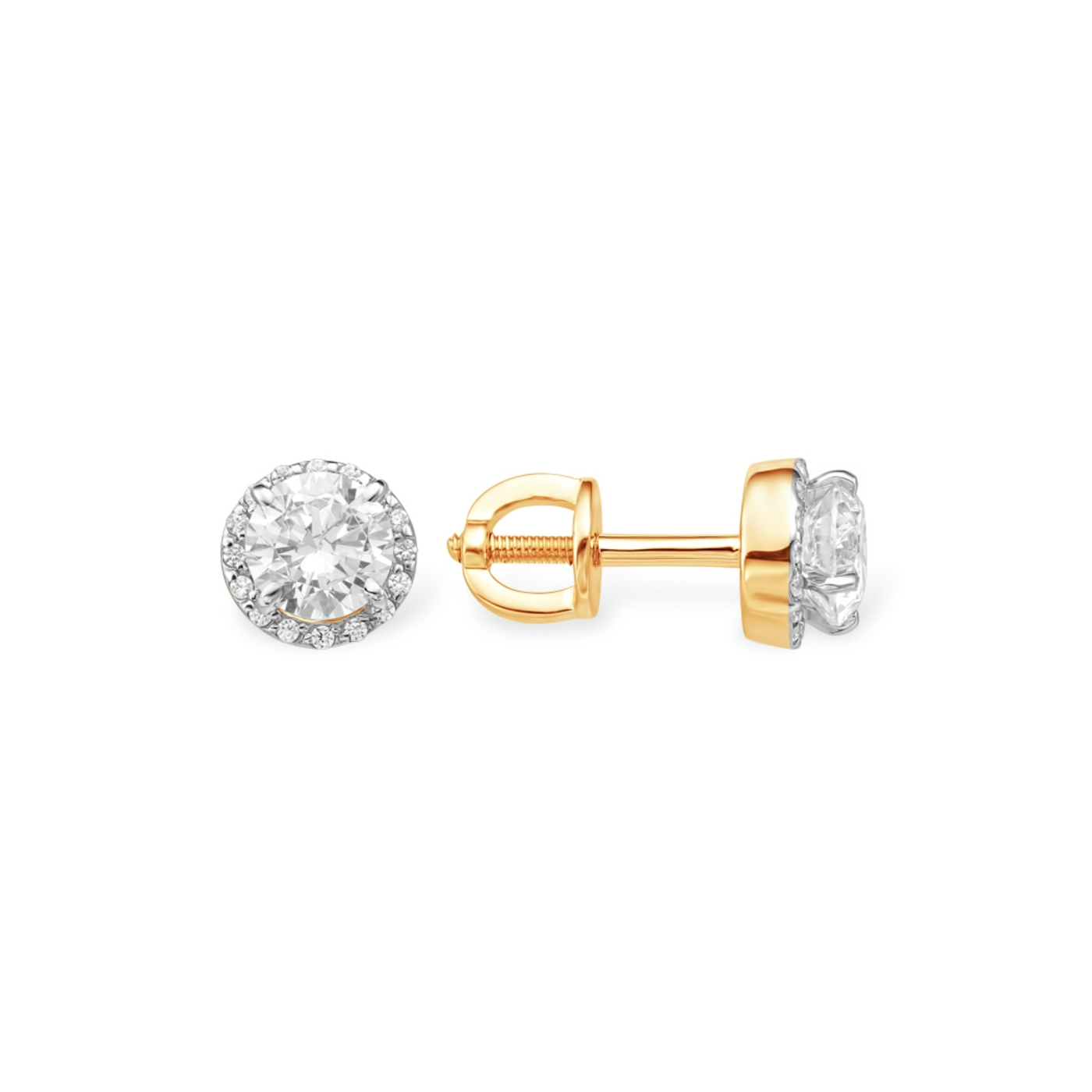 Ювелирное изделие - Серьги из красного золота с фианитами в магазине Best-Gold 151517