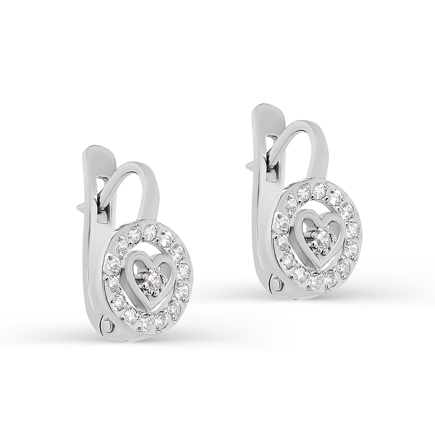 Серьги из серебра с фианитами Ювелирное изделие - Серьги из серебра с фианитами в магазине Best-Gold 052048