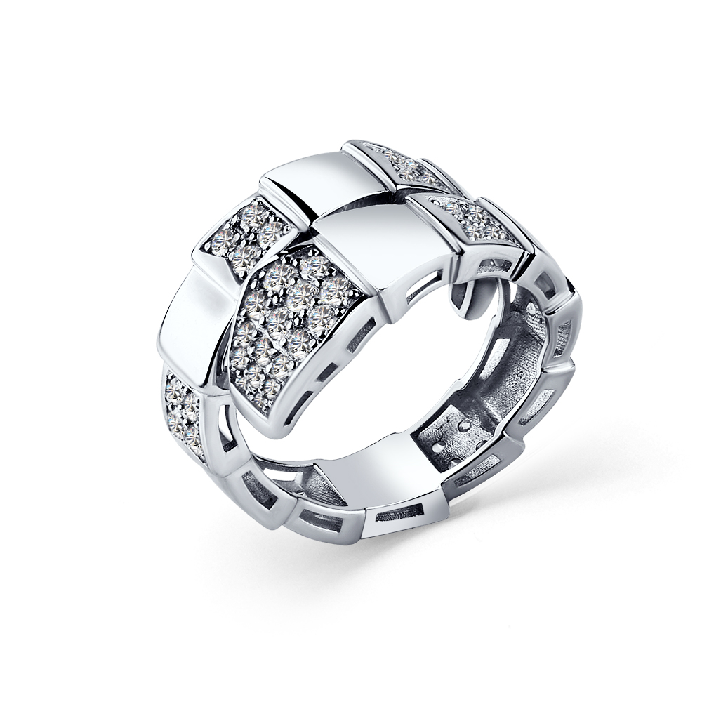 Ювелирное изделие - Кольцо в серебре с фианитами в магазине Best-Gold 127581