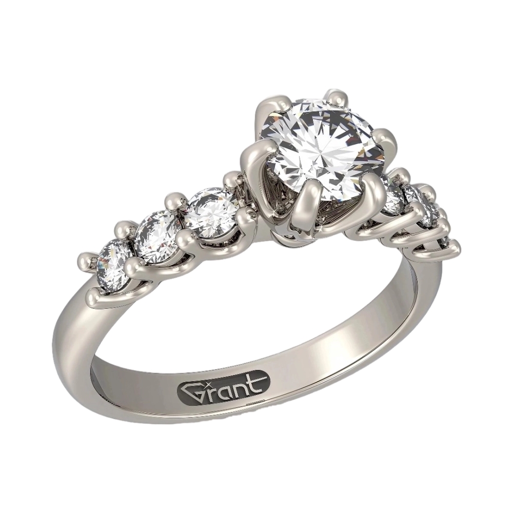 Кольцо из белого золота с бриллиантами Ювелирное изделие - Кольцо из белого золота с бриллиантами в магазине Best-Gold 143590