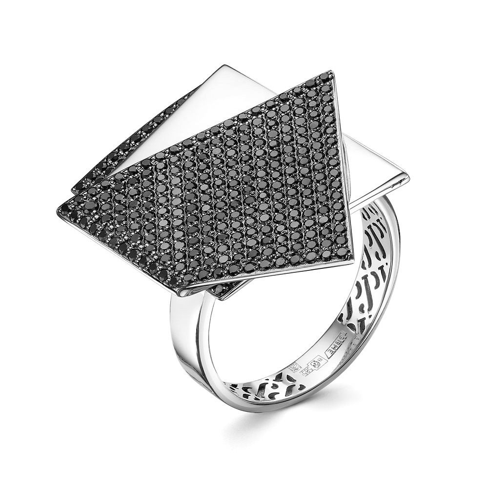 Ювелирное изделие - Кольцо из белого золота с бриллиантами в магазине Best-Gold 141445