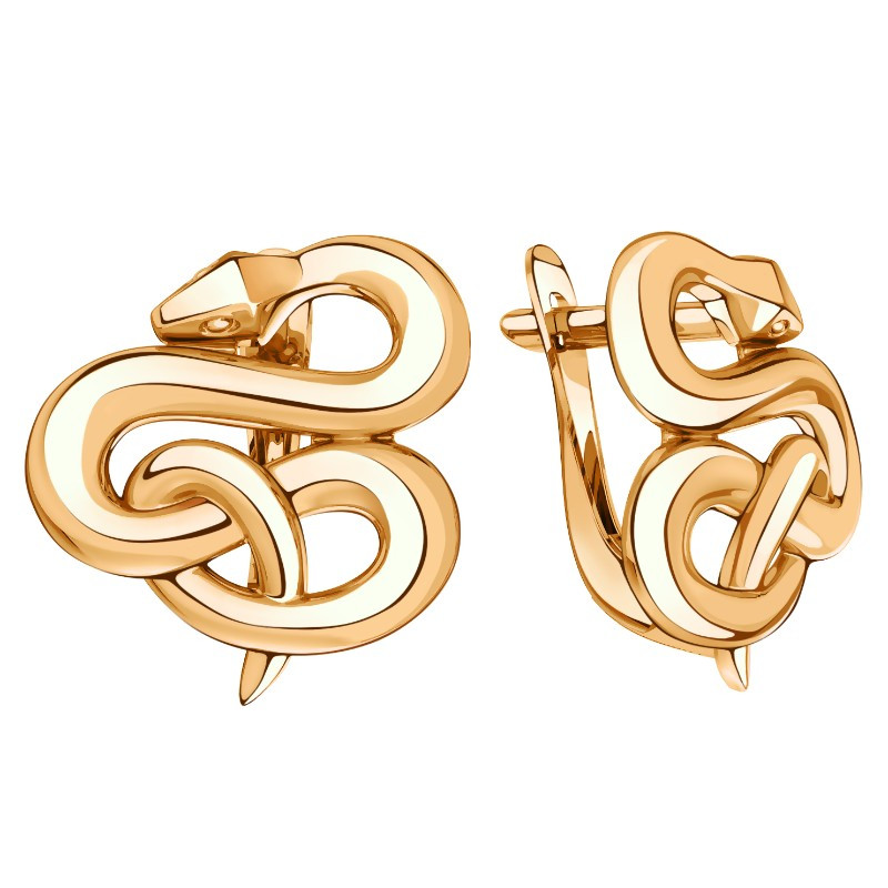 Серьги из красного золота Ювелирное изделие - Серьги из красного золота в магазине Best-Gold 033853