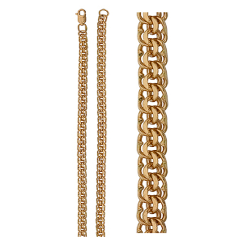 Цепь из красного золота плетение гарибальди Ювелирное изделие - Цепь из красного золота плетение гарибальди в магазине Best-Gold 072592