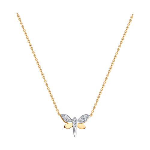 Колье из красного золота с фианитами Ювелирное изделие - Колье из красного золота с фианитами в магазине Best-Gold 145871