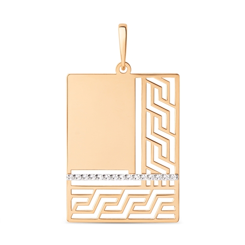 Подвеска из красного золота с фианитами Ювелирное изделие - Подвеска из красного золота с фианитами в магазине Best-Gold 129121