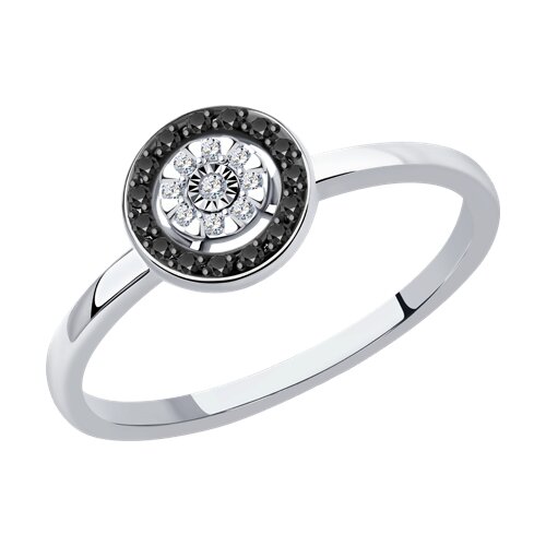 Ювелирное изделие - Кольцо из белого золота с бриллиантами в магазине Best-Gold 084575