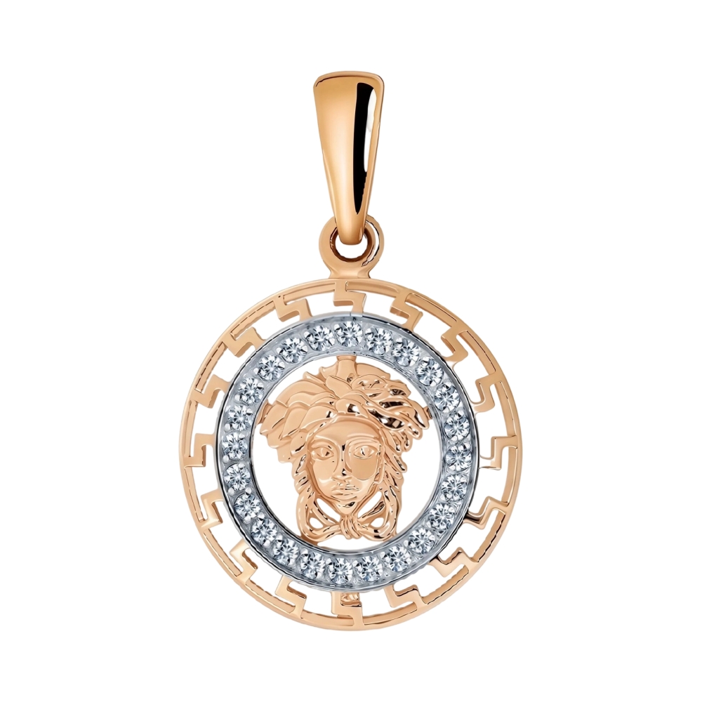 Подвеска из красного золота с фианитами Ювелирное изделие - Подвеска из красного золота с фианитами в магазине Best-Gold 139937