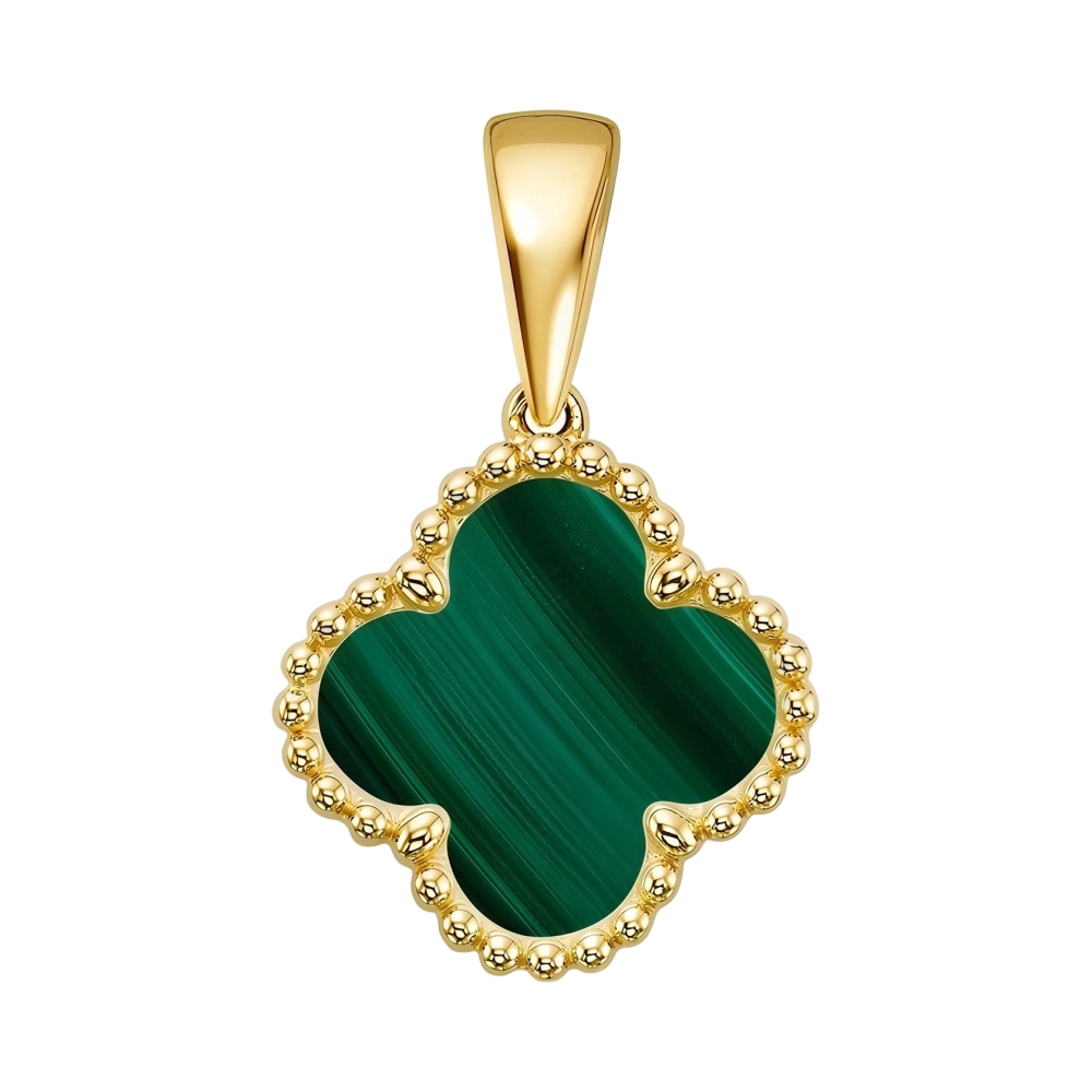 Ювелирное изделие - Подвеска из желтого золота с малахитом в магазине Best-Gold 153835