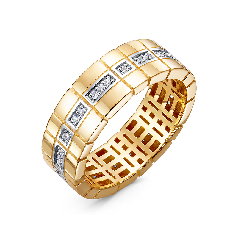 Ювелирное изделие - Кольцо из желтого золота с фианитами в магазине Best-Gold 156864