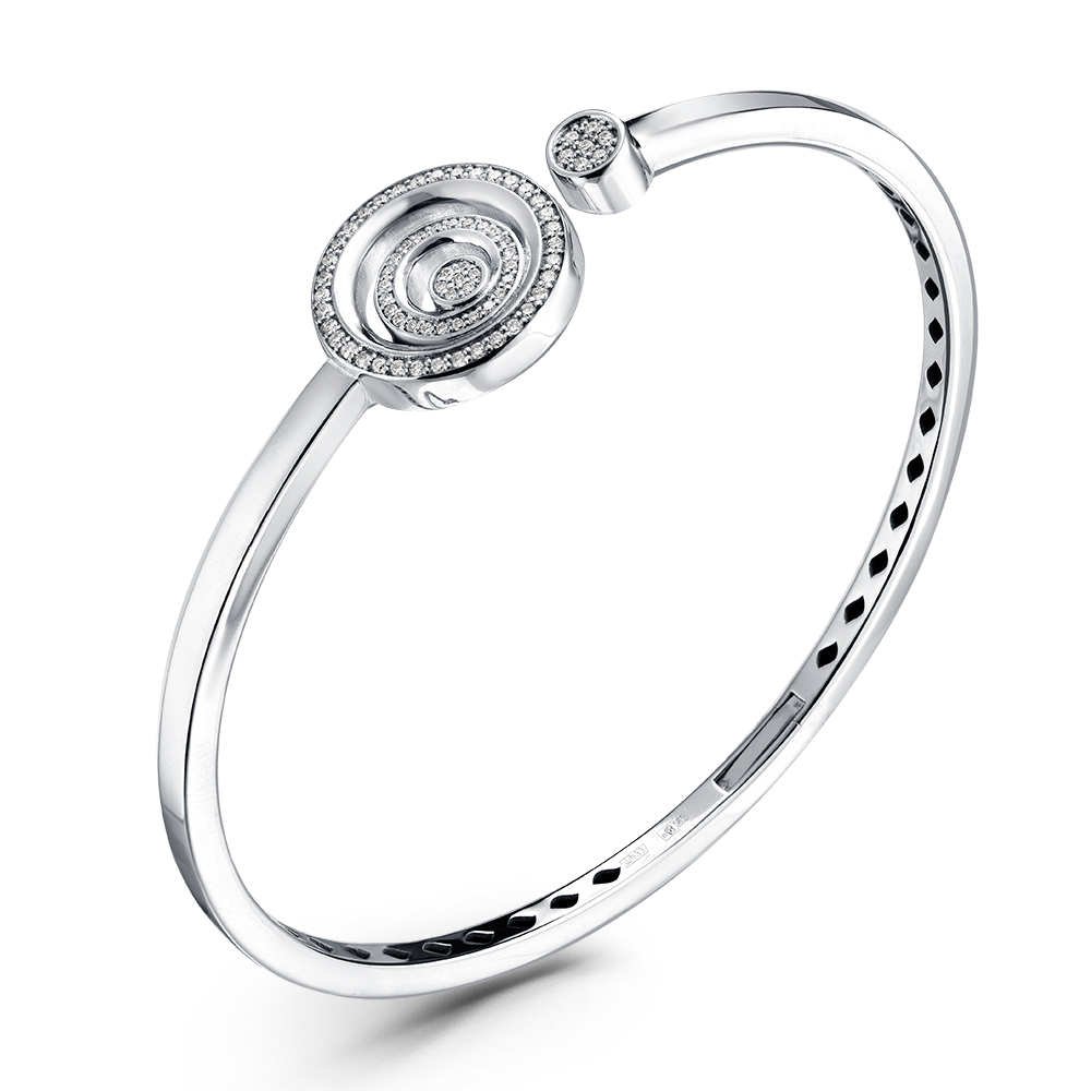 Браслет в белом золоте с бриллиантами Ювелирное изделие - Браслет в белом золоте с бриллиантами в магазине Best-Gold 129564