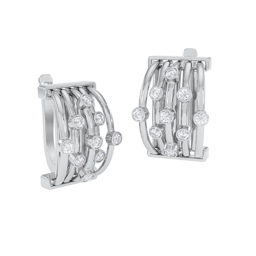 Ювелирное изделие - Серьги из серебра с фианитами в магазине Best-Gold 121090