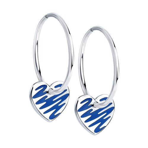 Серьги из серебра с эмалью Ювелирное изделие - Серьги из серебра с эмалью в магазине Best-Gold 152828