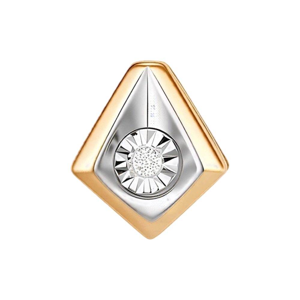 Ювелирное изделие - Подвеска из красного золота с бриллиантом в магазине Best-Gold 038303