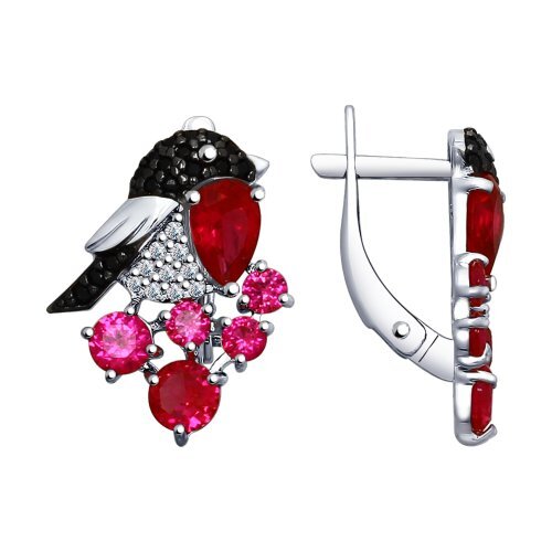 Серьги из серебра с фианитами Ювелирное изделие - Серьги из серебра с фианитами в магазине Best-Gold 083647