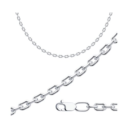 Ювелирное изделие - Цепь из белого золота плетение якорное в магазине Best-Gold 146848