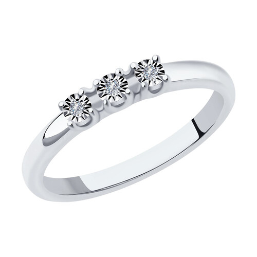 Кольцо из белого золота с бриллиантами Ювелирное изделие - Кольцо из белого золота с бриллиантами в магазине Best-Gold 083868