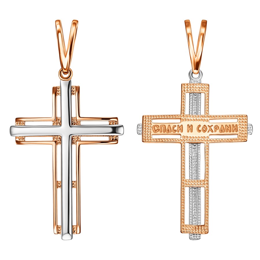 Ювелирное изделие - Крест из красного золота в магазине Best-Gold 123346